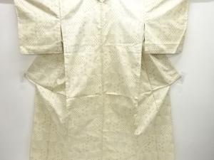 アンティーク　古典柄織り出し十日町紬単衣着物